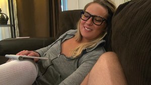 GF R. - Scarlett Jennings in glasses dick sucking in HD
