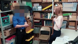 Teen Shoplifters: Petite Katy Kiss kissing
