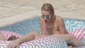 Sinematica: Skinny blonde Cherry Kiss kissing outdoors