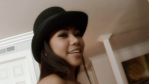 Gorgeous Asian Bimbo Rides the Dark Horse